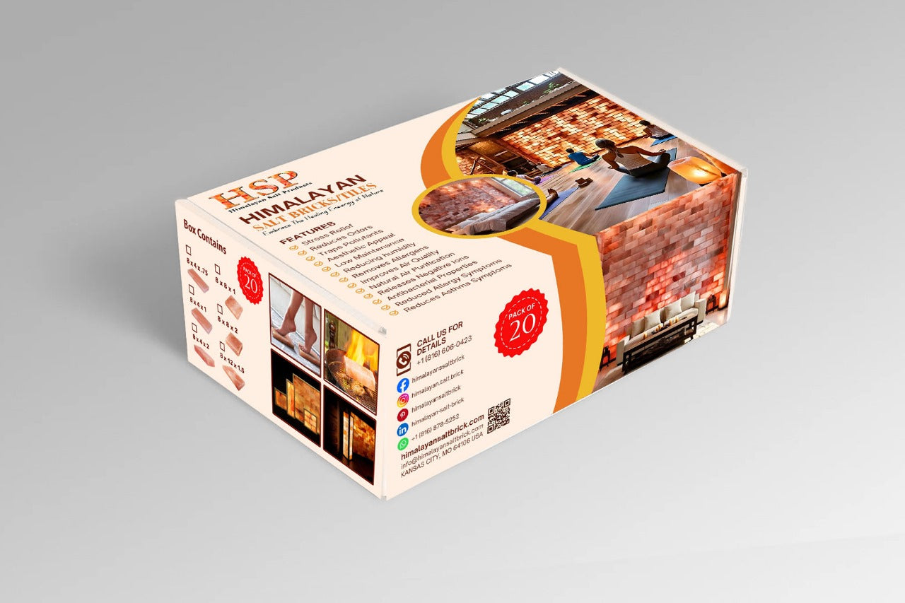 Himalayan Pink Salt Bricks 8x4x2 in - Salt Block Pack of 600