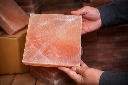 Himalayan Pink Salt Cooking Block | BBQ Grilling Slab (8”×8”×2”)