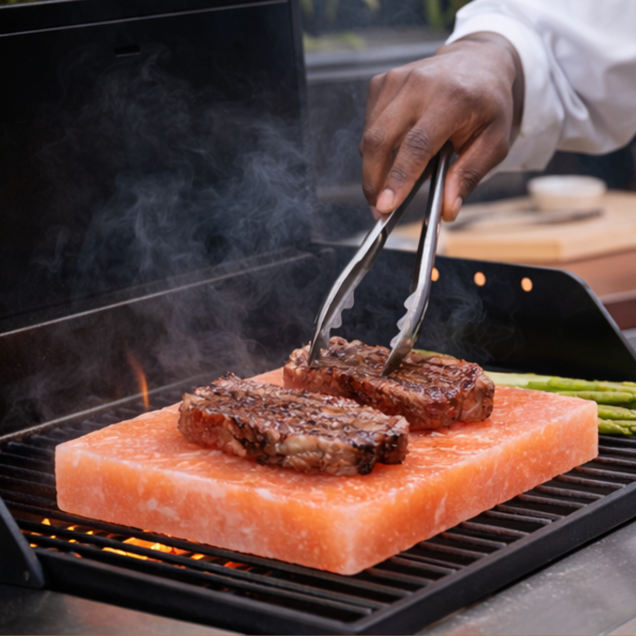 Himalayan Pink Salt Cooking Block | Grilling & Serving Slab (12”×8”×1.5”)