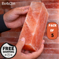 Himalayan Salt Block 8”×4”×2” | Natural Pink Salt for Cooking, Grilling, Sauna & Wellness Rooms