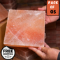 Himalayan Pink Salt Block 8”x8”x1” Cooking Plate | Natural Salt Cooking Block