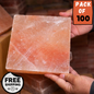 Himalayan Pink Salt Block 8”x8”x1” Cooking Plate | Natural Salt Cooking Block