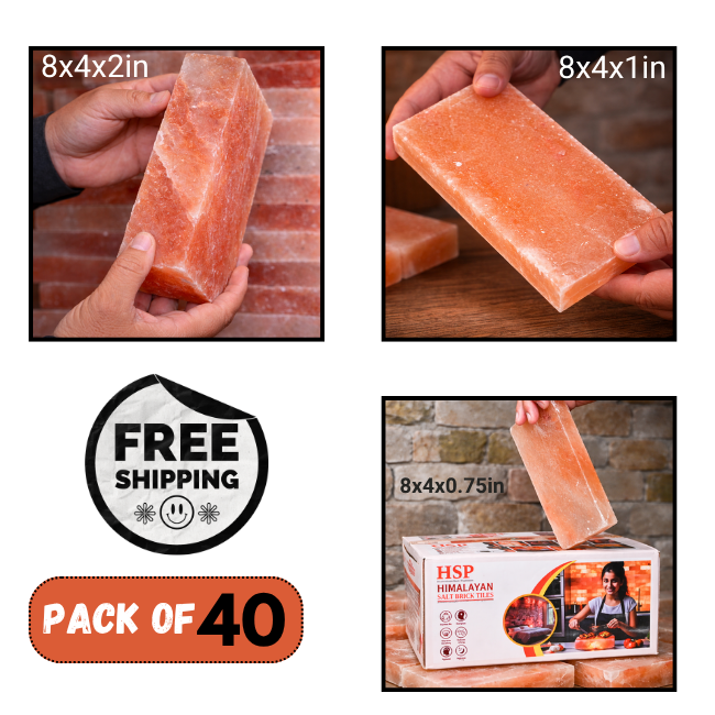 Luxury Himalayan Pink Salt Wall Kit – 8 Sq Ft (40 Bricks)