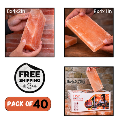 Luxury Himalayan Pink Salt Wall Kit – 8 Sq Ft (40 Bricks)