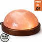Himalayan Salt Detox Half Dome Lamp – Double Bulb | Natural Pink Salt