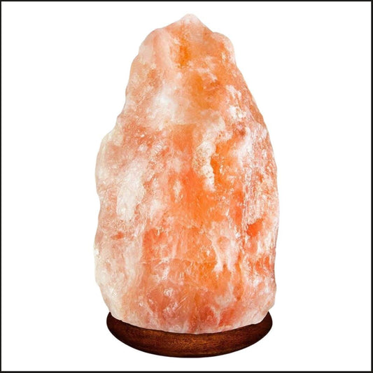 Himalayan Pink Salt Lamp Hand-Carved | Natural Rock Decor