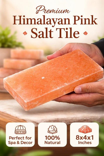 Himalayan Pink Salt Tiles for walls 8”x4”x1” – Pack of 10