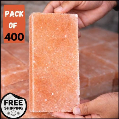 Himalayan Pink Salt Tiles – 8x4x1 Bulk Pack of 400, Spa & Sauna Construction