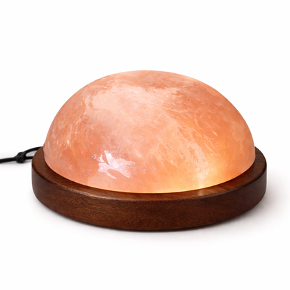 Himalayan Salt Detox Half Dome Lamp – Double Bulb | Natural Pink Salt
