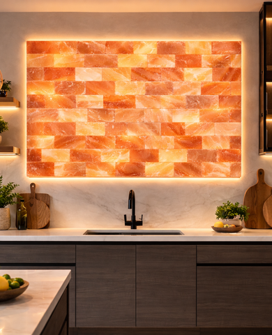 Himalayan Pink Salt Tiles 8”x4”x0.75” | for Spa, Sauna & Kitchen
