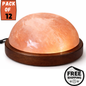 Himalayan Salt Detox Half Dome Lamp – Double Bulb | Natural Pink Salt