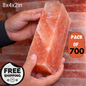 Himalayan Salt Block 8”×4”×2” | Natural Pink Salt for Cooking, Grilling, Sauna & Wellness Rooms